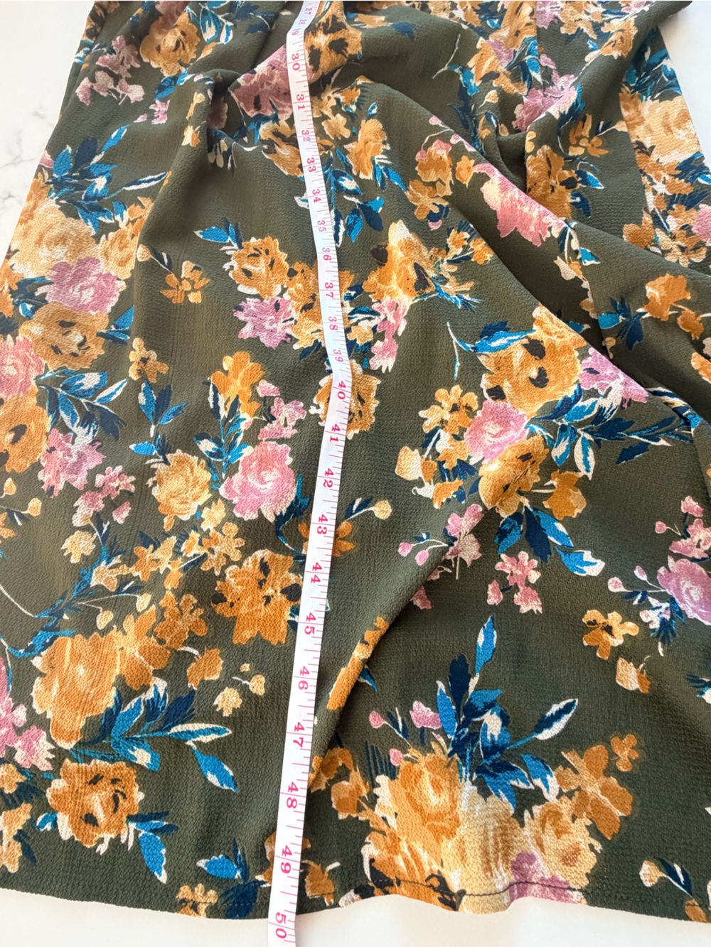 Xhilaration Olive Green One-Shoulder Floral Maxi Dress - Picture 8 of 10